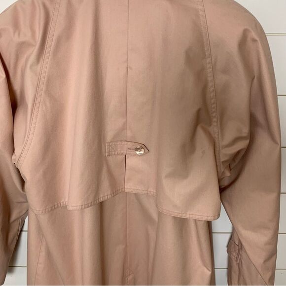 Vintage London Fog Blush pink Trench Coat Union Made 80s/90s oversized size 12 - Picture 11 of 16